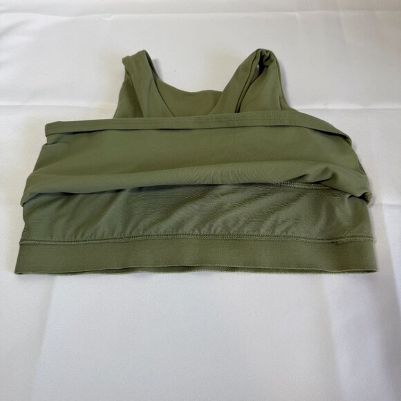 Athleta Conscious Crop Bra Womens Small Green Low Impact Cup A-C Activewear Yoga - Picture 7 of 9